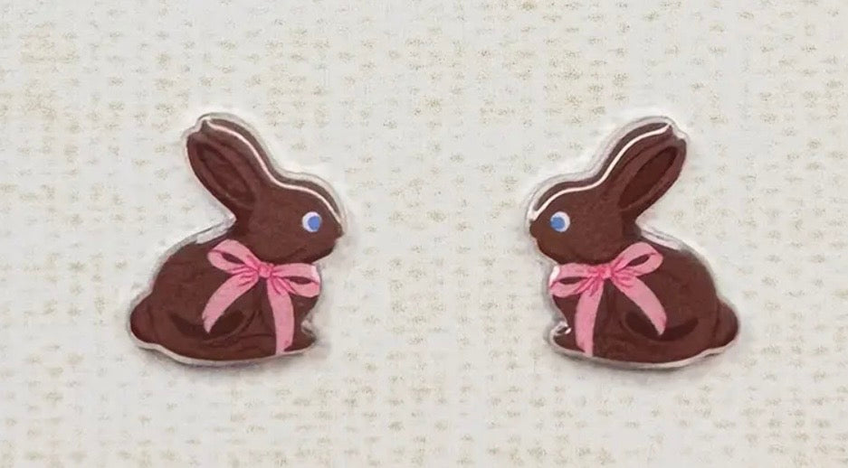 Kids Chocolate Easter Bunny Earrings
