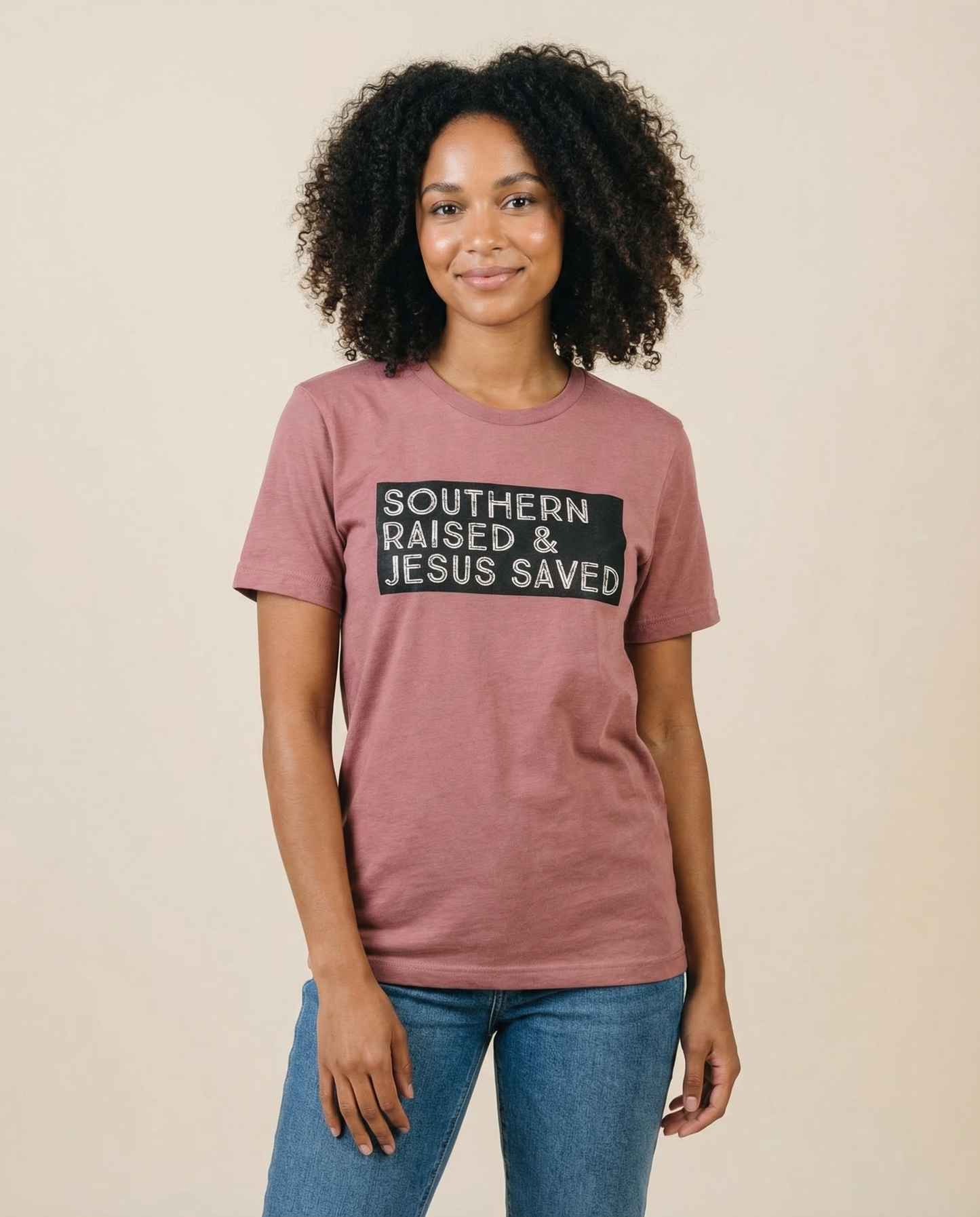 "Southern Raised and Jesus Saved" Tee by Ruby's Rubbish