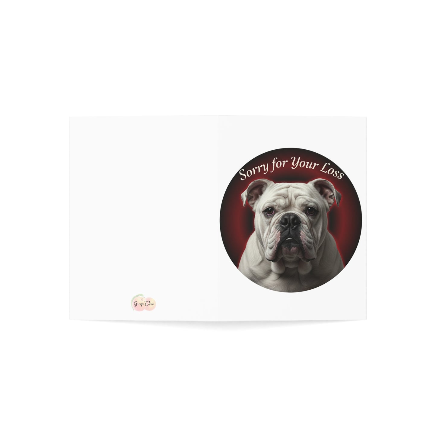 Sorry For Your Loss Bulldog Sympathy Greeting Card
