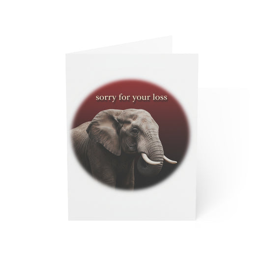 "Sorry for Your Loss" ELEPHANT TEAM Condolence Cards (10/30/50 count)