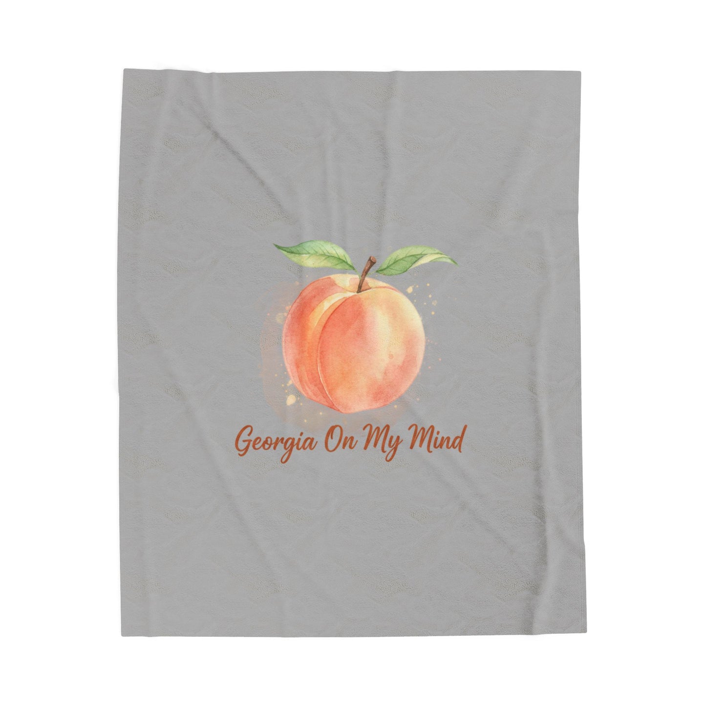 Velveteen Plush Blanket — Peach "Georgia On My Mind" Throw