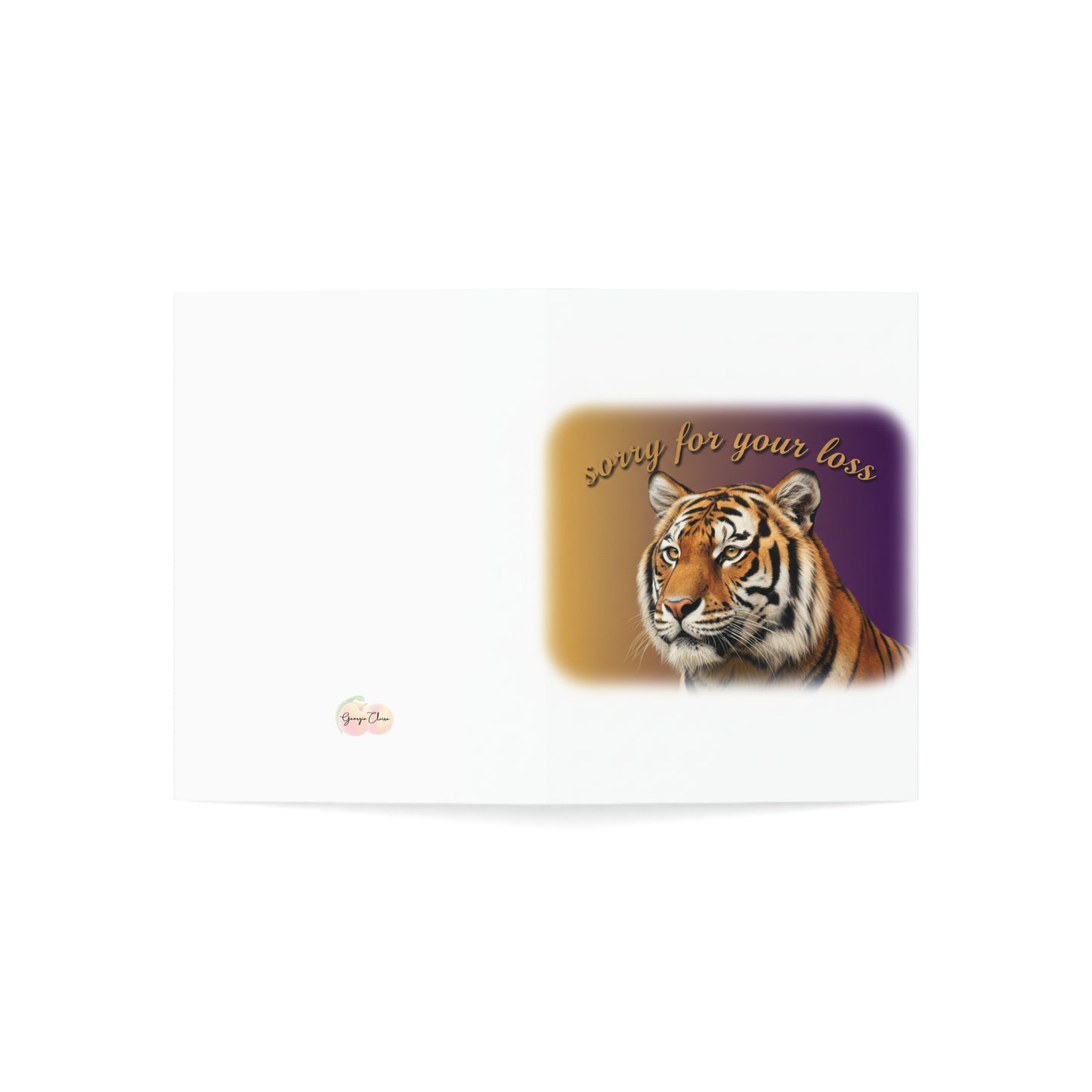 "Sorry for Your Loss" TIGER TEAM Condolence Card  (Pack of 10, 30, 50)