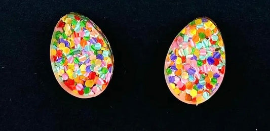 13mm Easter Egg Studs - Easter Earrings