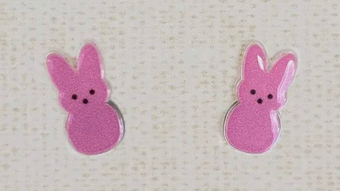 Kids Tiny Pink Peep Post Earrings