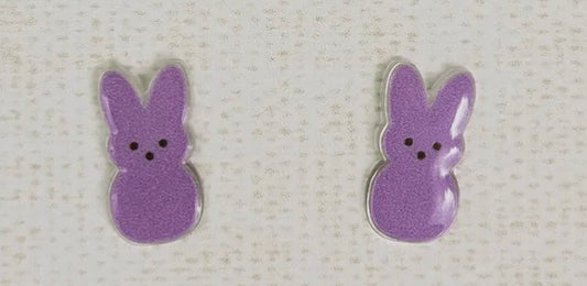 Kids Purple Peep Post Earrings