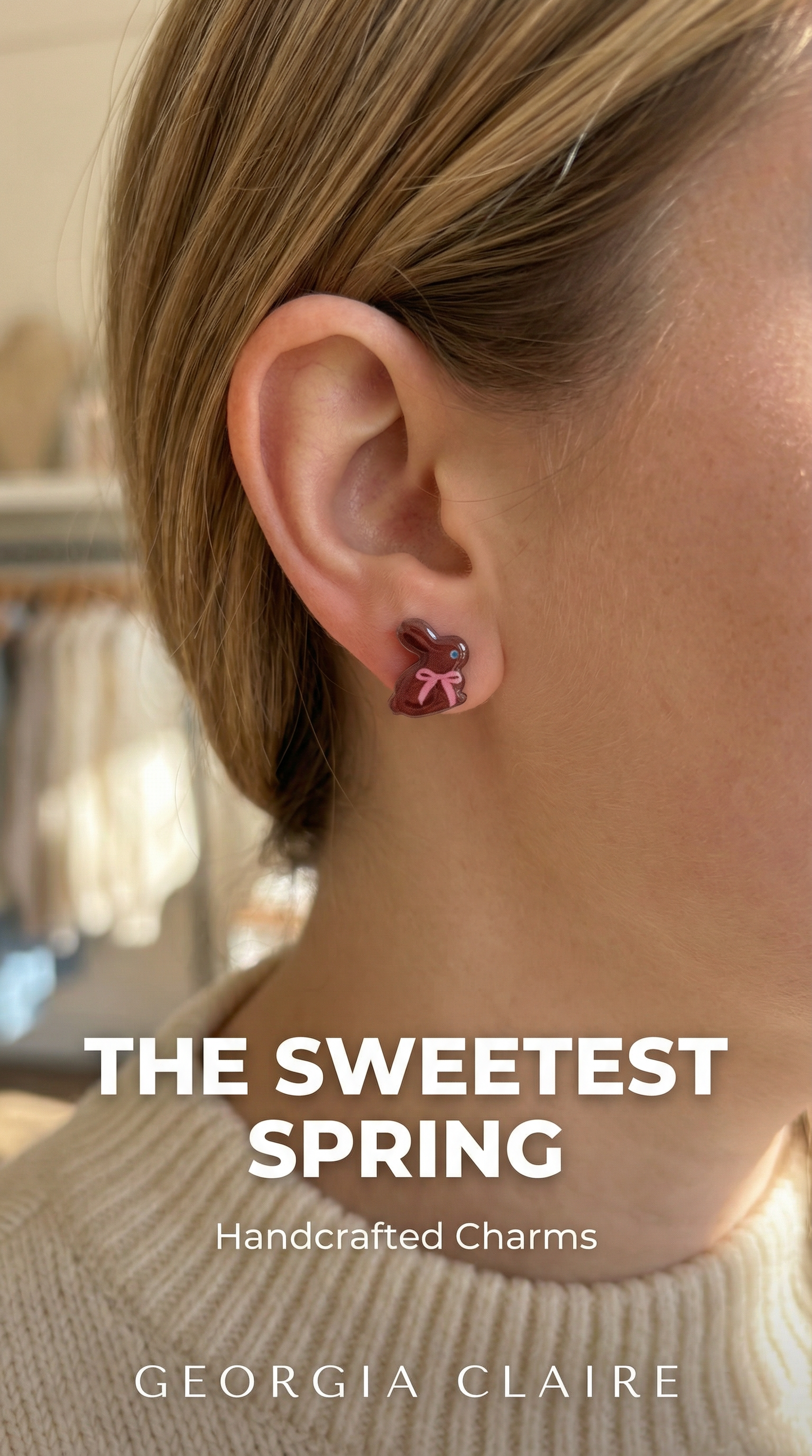 Kids Chocolate Easter Bunny Earrings