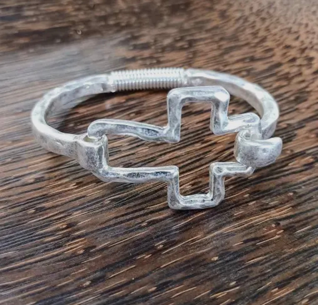 Beautiful Cross Cuff Bracelet Gold or Silver