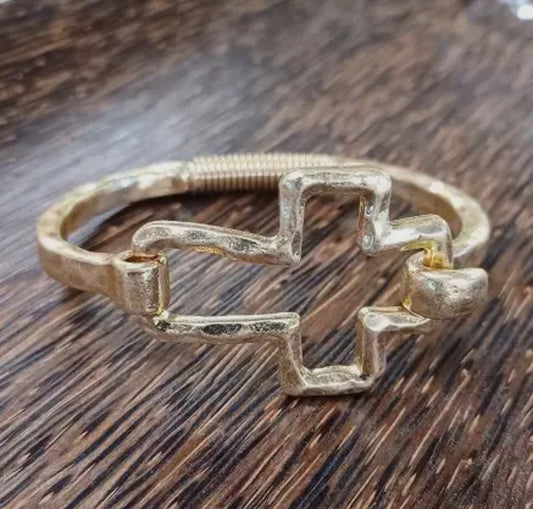 Beautiful Cross Cuff Bracelet Gold or Silver